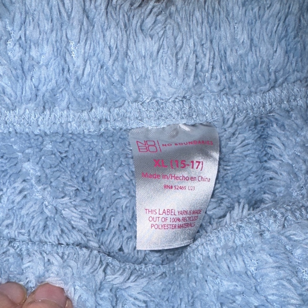No Boundaries Light Blue Fuzzy Sweater Set - Picture 6 of 7